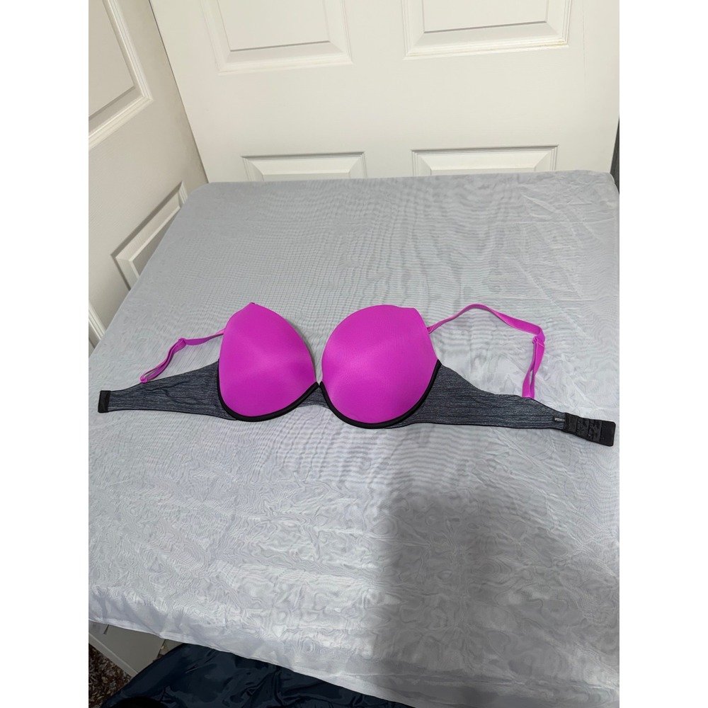 Victoria's Secret PINK Wear Everywhere‎ Push-Up Bra 36DD Pink Gray Underwire